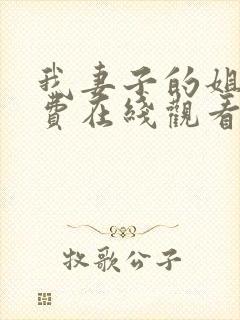 我妻子的姐姐免费在线观看