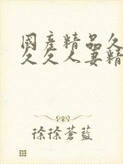 国产精品久久久久久人妻精品