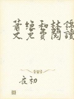 萧绝和林锦书全文免费阅读封面