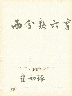 两分熟六盲星封面