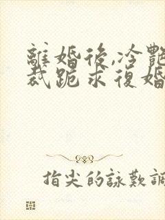 离婚后,冷艳总裁跪求复婚全文免费阅读