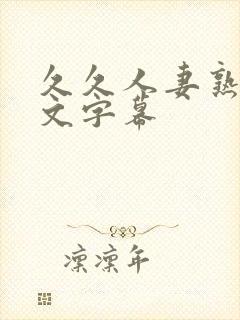 久久人妻熟女中文字幕