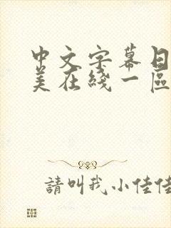 中文字幕日韩欧美在线一区封面