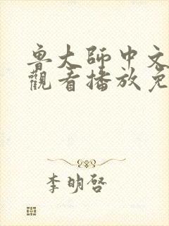 鲁大师中文在线观看播放免费封面