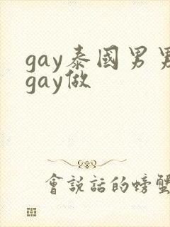 gay泰国男男gay做