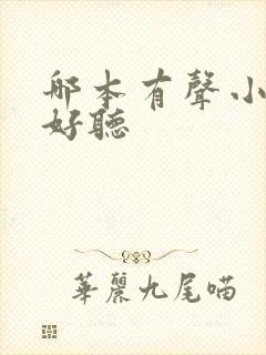 哪本有声小说最好听