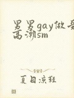 男男gay做受高潮sm