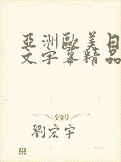 亚洲欧美日韩中文字幕精品封面