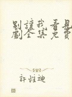 别让我看见电视剧全集免费观看