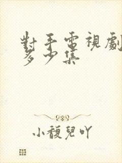 对手电视剧一共多少集封面