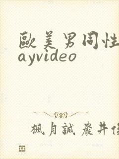 欧美男同性恋gayvideo封面