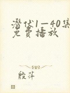 潜伏1—40集免费播放