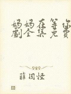 妈妈在等你电视剧全集免费封面