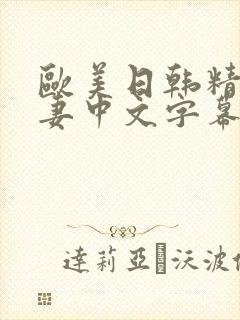 欧美日韩精品人妻中文字幕