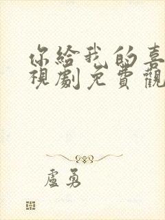 你给我的喜欢电视剧免费观看完整版