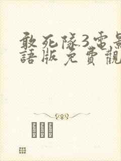 敢死队3电影国语版免费观看中文封面