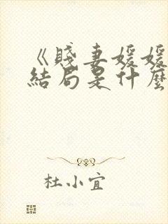 《贱妻媛媛》大结局是什么封面