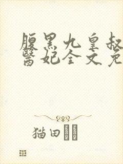 腹黑九皇叔惊世医妃全文免费封面