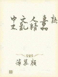 中文人妻熟女乱又乱精品