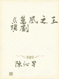 《万凰之王》电视剧封面