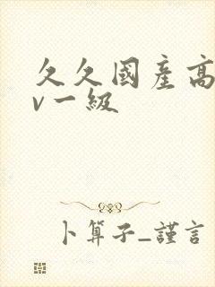 久久国产高清av一级