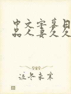 中文字幕日韩精品人妻久久久封面