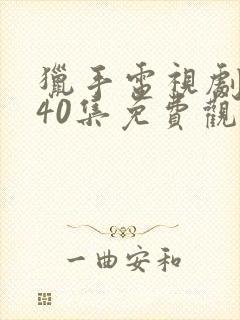 猎手电视剧全集40集免费观看封面