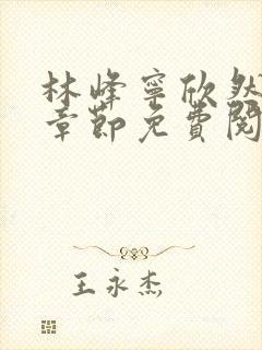 林峰宁欣然最新章节免费阅读