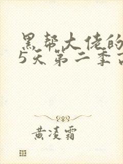 黑帮大佬的365天第二季高清免费