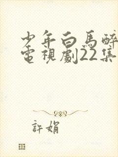 少年白马醉春风电视剧22集免费观看