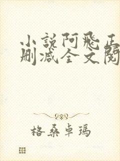 小说阿飞正传无删减全文阅读