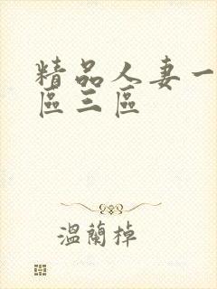 精品人妻一区两区三区封面