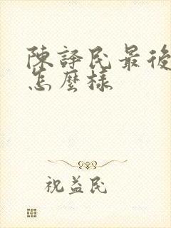 陈译民最后结局怎么样