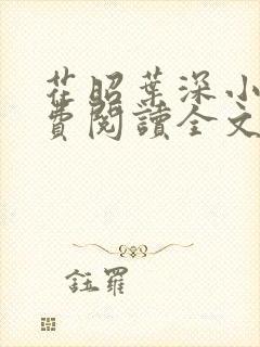 花昭叶深小说免费阅读全文