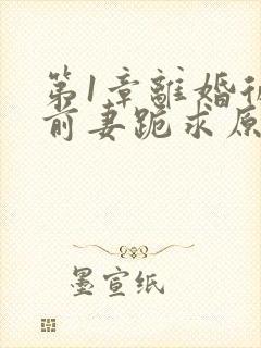 第1章离婚后,前妻跪求原谅