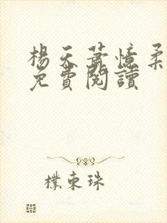 杨天萧忆柔小说免费阅读
