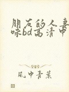 朋友的人妻的滋味bd高清中文封面