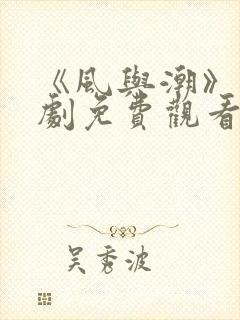 《风与潮》电视剧免费观看
