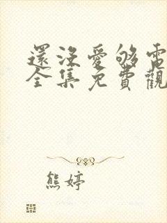 还没爱够电视剧全集免费观看封面