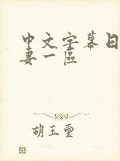 中文字幕日韩人妻一区封面