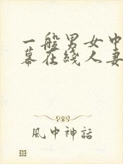 一般男女中文字幕在线人妻av