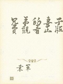兄弟的妻子9免费观看正版电视剧