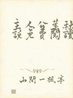 主人公叶秋的小说免费阅读