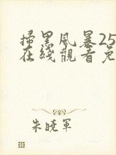 扫黑风暴25集在线观看免费完整版封面