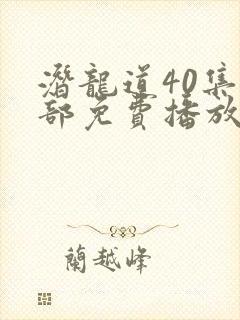 潜龙道40集全部免费播放封面
