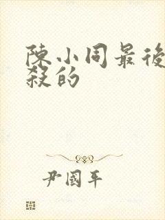 陈小同最后被谁杀的封面