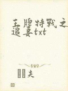 王牌特战之军少追妻txt