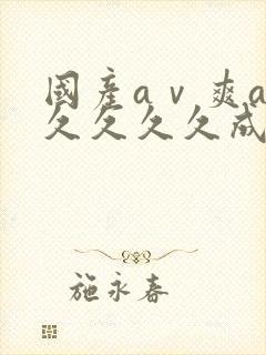 国产aⅴ爽av久久久久成人