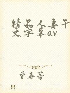 精品人妻午夜中文字幕av