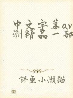 中文字幕av亚洲精品一部二部